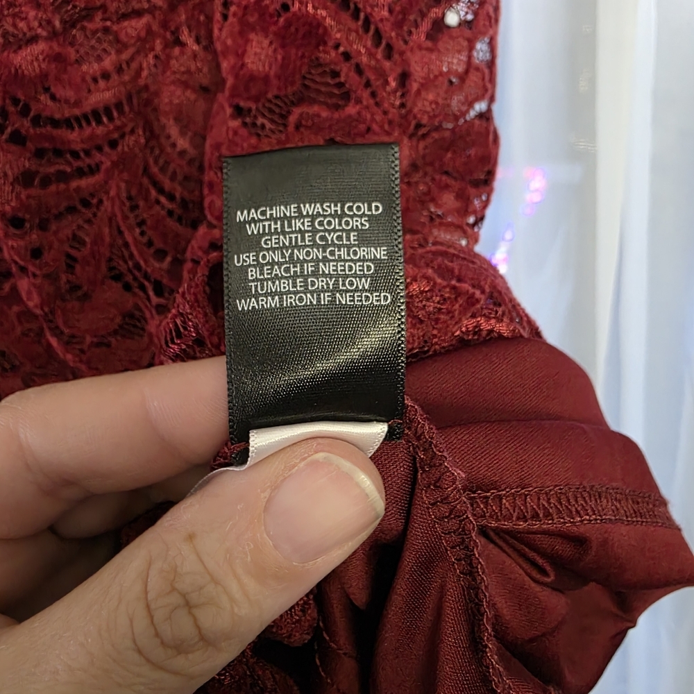 Torrid Deep Red Lace-Up Top - Picture 5 of 8